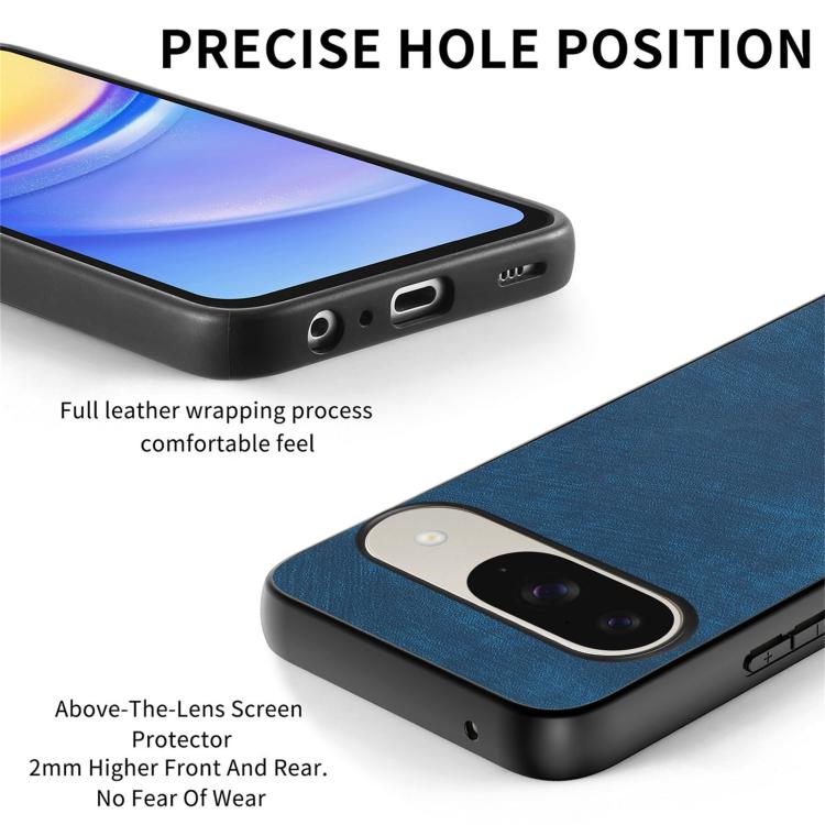 For Google Pixel 9 / 9 Pro Vintage Leather PC Back Cover Phone Case