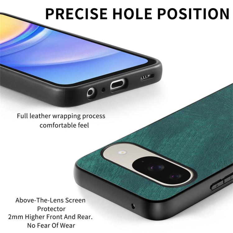 For Google Pixel 9 / 9 Pro Vintage Leather PC Back Cover Phone Case