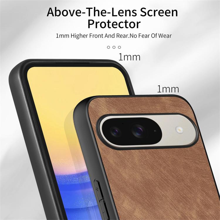 For Google Pixel 9 / 9 Pro Vintage Leather PC Back Cover Phone Case