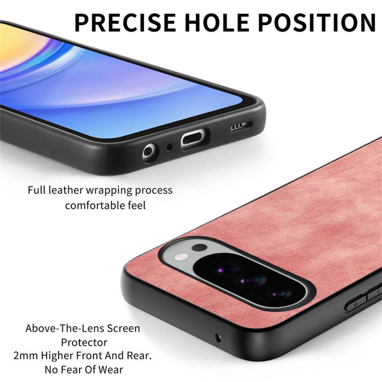 For Google Pixel 9 Pro XL Vintage Leather PC Back Cover Phone Case