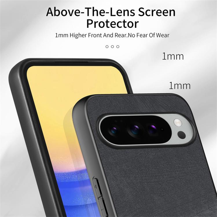 For Google Pixel 9 Pro XL Vintage Leather PC Back Cover Phone Case