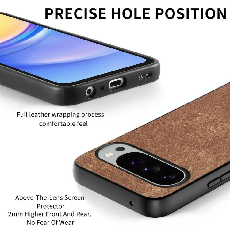 For Google Pixel 10 Pro XL Vintage Leather PC Back Cover Phone Case