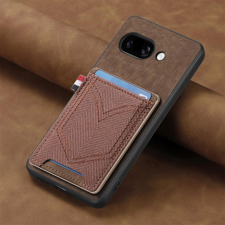 For Google Pixel 9a Denim Texture Leather Skin Phone Case with Card Slot