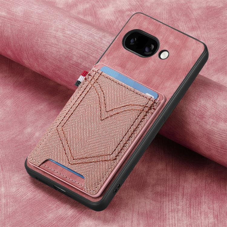 For Google Pixel 9a Denim Texture Leather Skin Phone Case with Card Slot