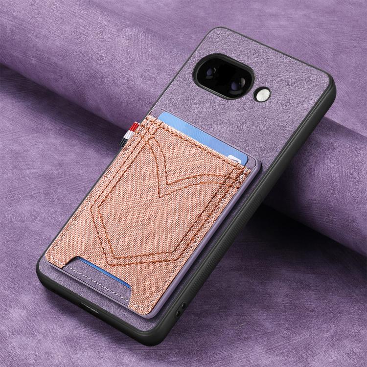 For Google Pixel 9a Denim Texture Leather Skin Phone Case with Card Slot