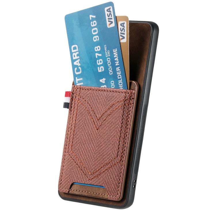 For Google Pixel 9 / 9 Pro Denim Texture Leather Skin Phone Case with Card Slot