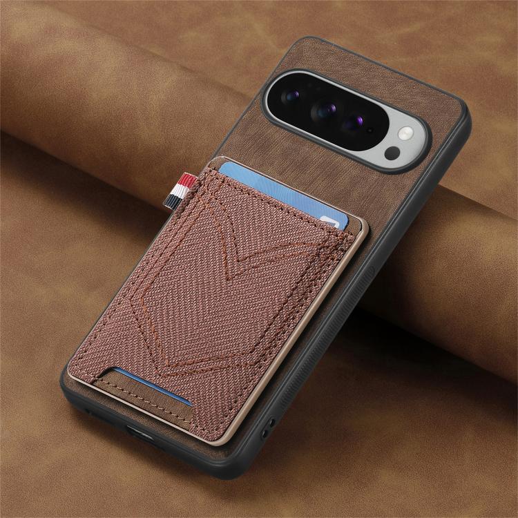 For Google Pixel 9 / 9 Pro Denim Texture Leather Skin Phone Case with Card Slot