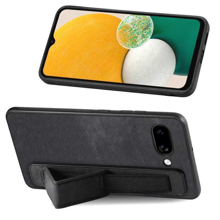 For Google Pixel 9a Retro Wristband Holder Leather Back Phone Case