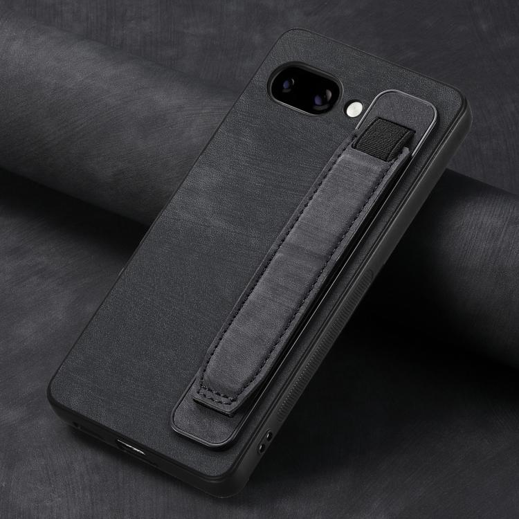 For Google Pixel 9a Retro Wristband Holder Leather Back Phone Case