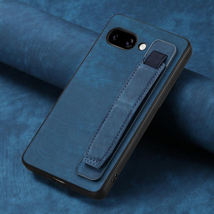 For Google Pixel 9a Retro Wristband Holder Leather Back Phone Case