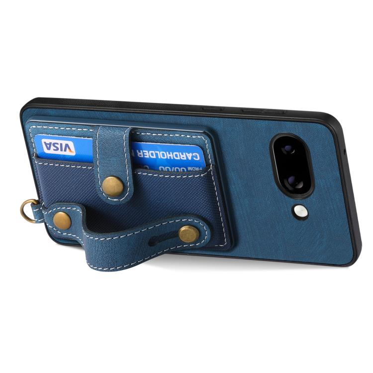 For Google Pixel 9a Retro Cross Wristband Wallet Leather Back Phone Case