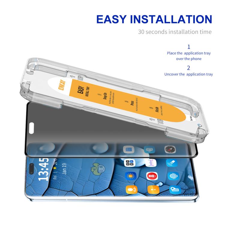 For Honor X60 Pro / X9c ENKAY Hat-Prince Easy Install Heat Bending Privacy Screen Tempered Glass Film