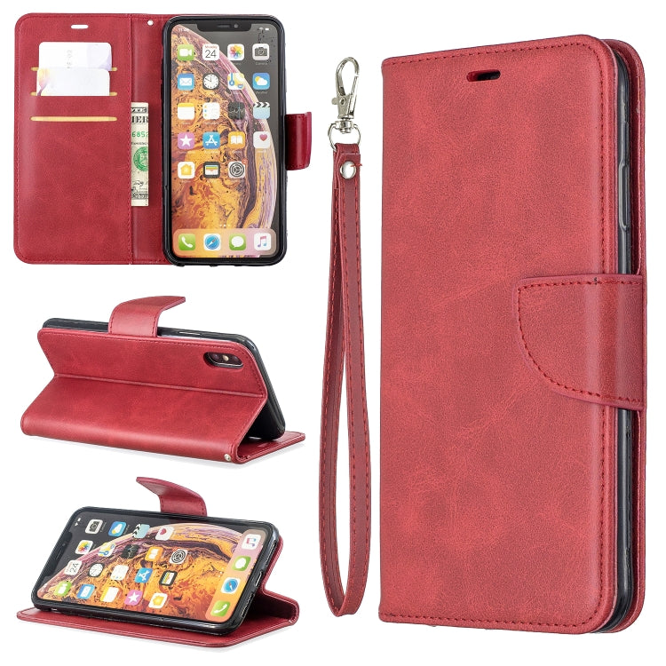 Retro Lambskin Texture Pure Color Horizontal Flip PU Leather Case for Galaxy A10&M10, with Holder & Card Slots & Wallet & Lanyard