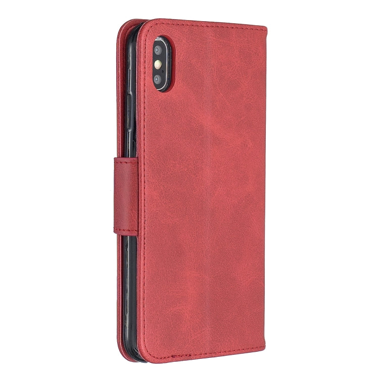 Retro Lambskin Texture Pure Color Horizontal Flip PU Leather Case for Galaxy A10&M10, with Holder & Card Slots & Wallet & Lanyard