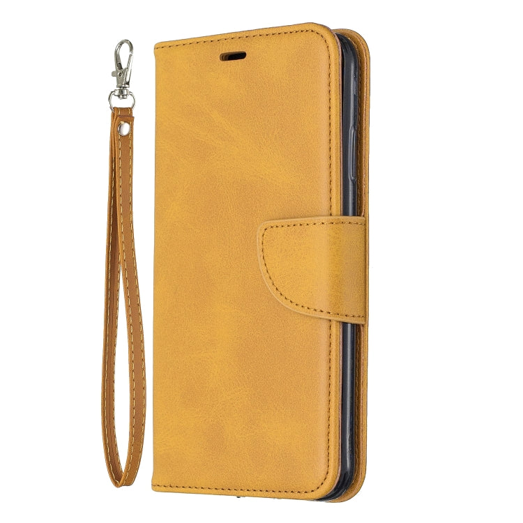 Retro Lambskin Texture Pure Color Horizontal Flip PU Leather Case for Galaxy A10&M10, with Holder & Card Slots & Wallet & Lanyard