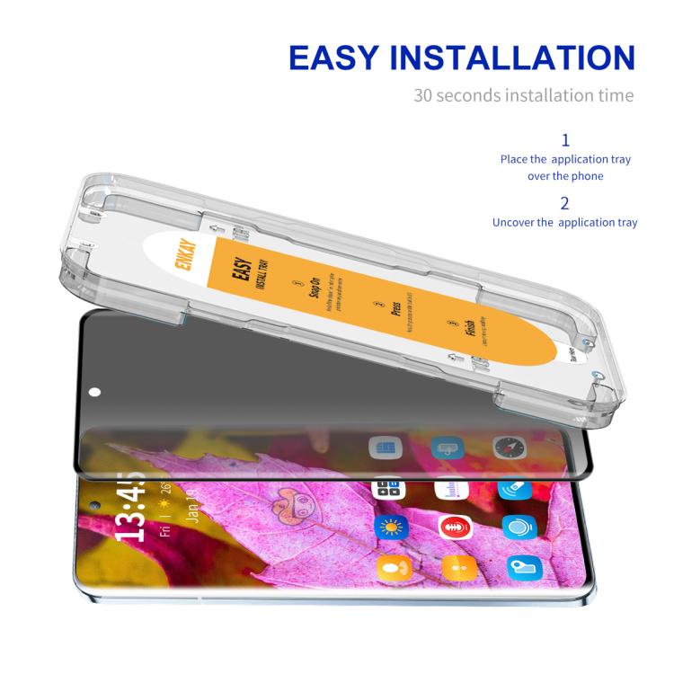 For Realme GT7 Pro ENKAY Hat-Prince Easy Install Heat Bending Privacy Screen Tempered Glass Film