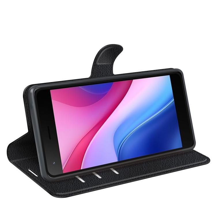 For ZTE Blade A35 Lite Litchi Texture Horizontal Flip Leather Phone Case with Holder