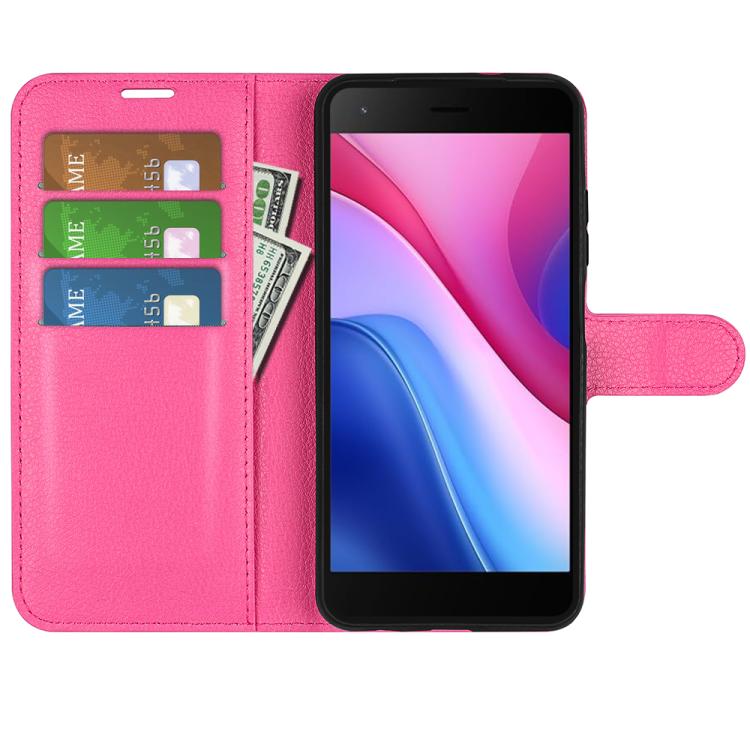For ZTE Blade A35 Lite Litchi Texture Horizontal Flip Leather Phone Case with Holder