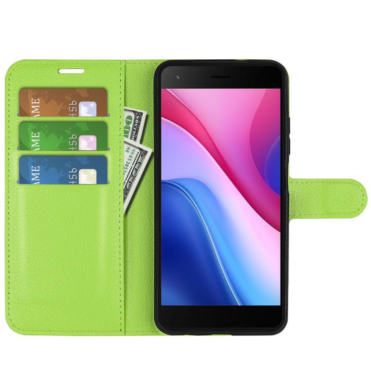 For ZTE Blade A35 Lite Litchi Texture Horizontal Flip Leather Phone Case with Holder
