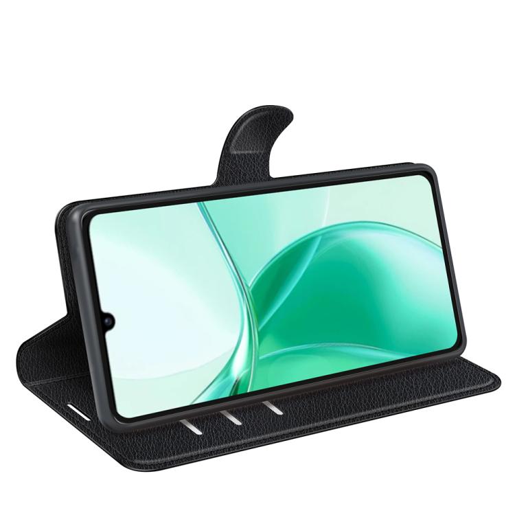 For ZTE Blade A35 Litchi Texture Horizontal Flip Leather Phone Case with Holder