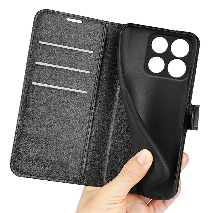 For ZTE Blade A35 Litchi Texture Horizontal Flip Leather Phone Case with Holder