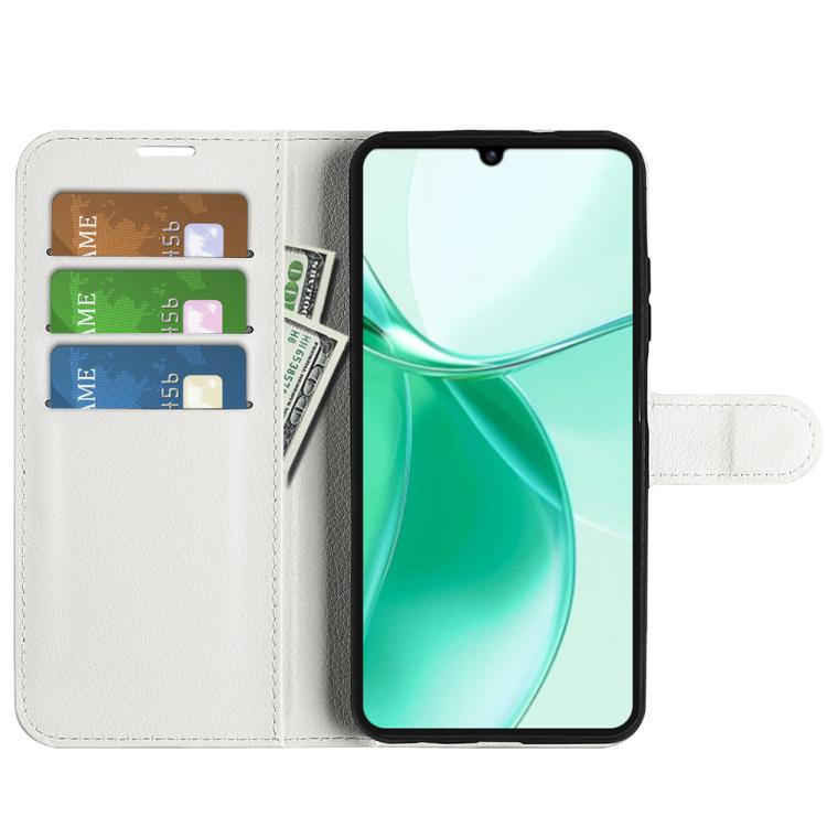 For ZTE Blade A35 Litchi Texture Horizontal Flip Leather Phone Case with Holder