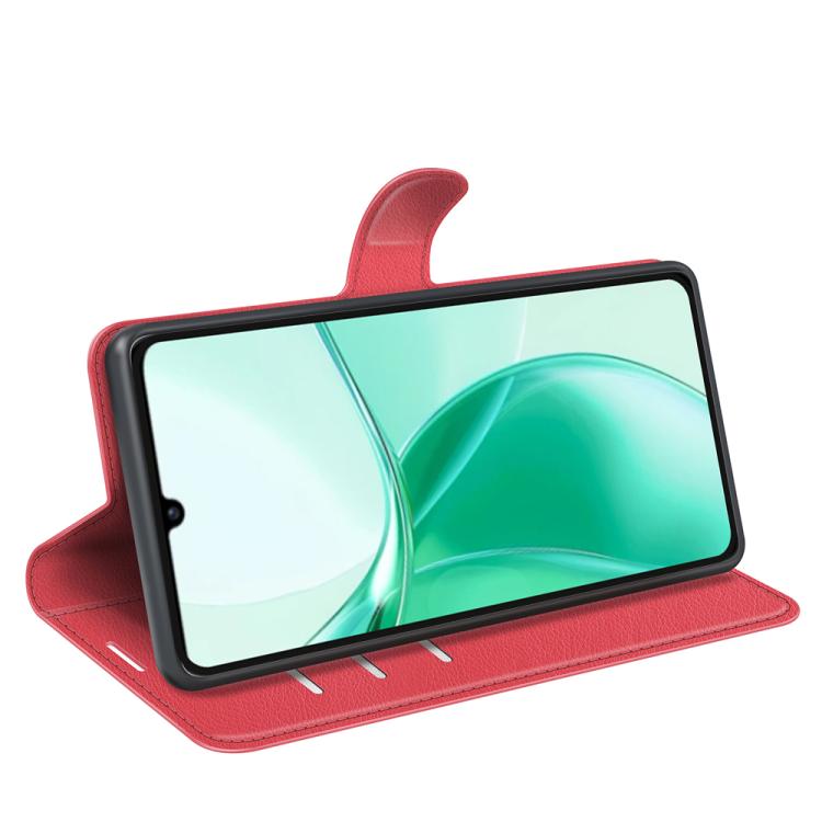 For ZTE Blade A35 Litchi Texture Horizontal Flip Leather Phone Case with Holder