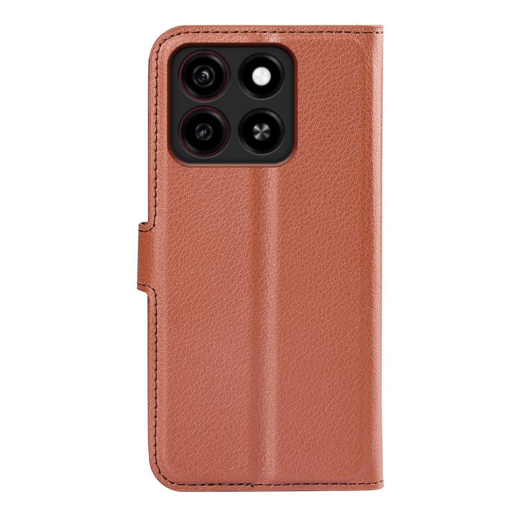For ZTE Blade A35 Litchi Texture Horizontal Flip Leather Phone Case with Holder