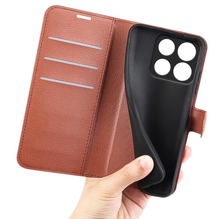 For ZTE Blade A35 Litchi Texture Horizontal Flip Leather Phone Case with Holder