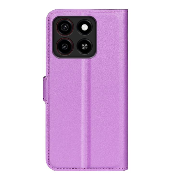 For ZTE Blade A35 Litchi Texture Horizontal Flip Leather Phone Case with Holder