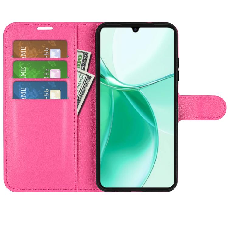 For ZTE Blade A35 Litchi Texture Horizontal Flip Leather Phone Case with Holder