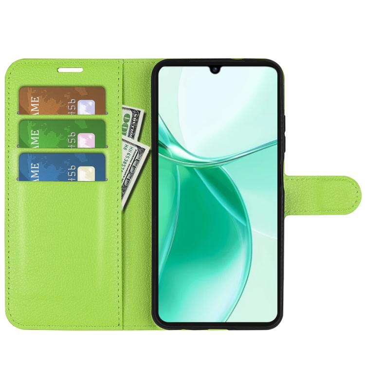 For ZTE Blade A35 Litchi Texture Horizontal Flip Leather Phone Case with Holder