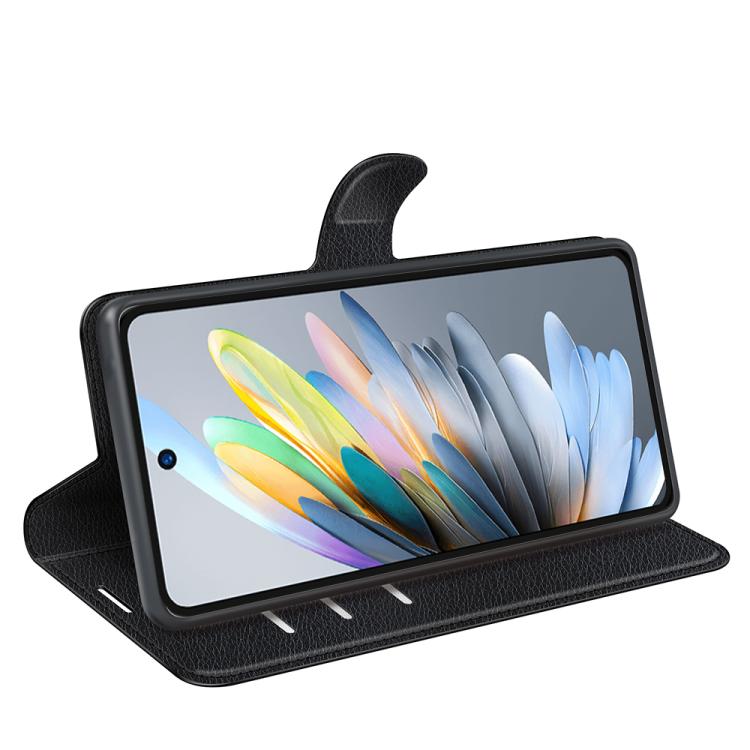For ZTE Blade A75 Litchi Texture Horizontal Flip Leather Phone Case with Holder