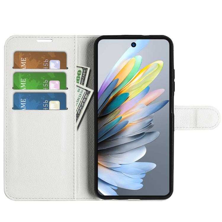 For ZTE Blade A75 Litchi Texture Horizontal Flip Leather Phone Case with Holder