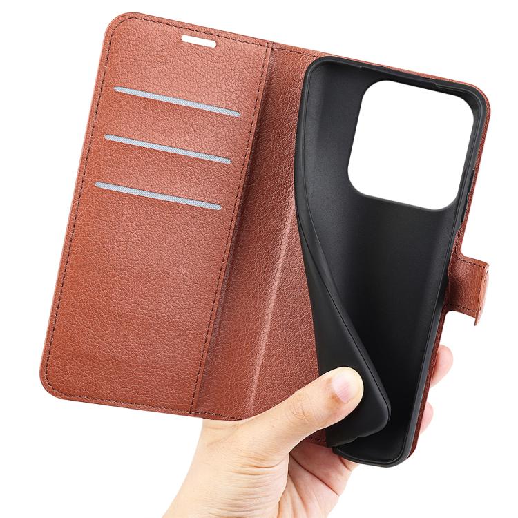For ZTE Blade A75 Litchi Texture Horizontal Flip Leather Phone Case with Holder