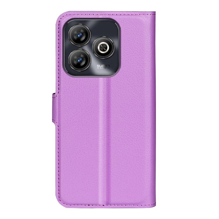 For ZTE Blade A75 Litchi Texture Horizontal Flip Leather Phone Case with Holder