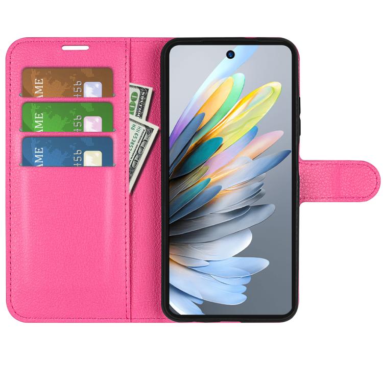 For ZTE Blade A75 Litchi Texture Horizontal Flip Leather Phone Case with Holder