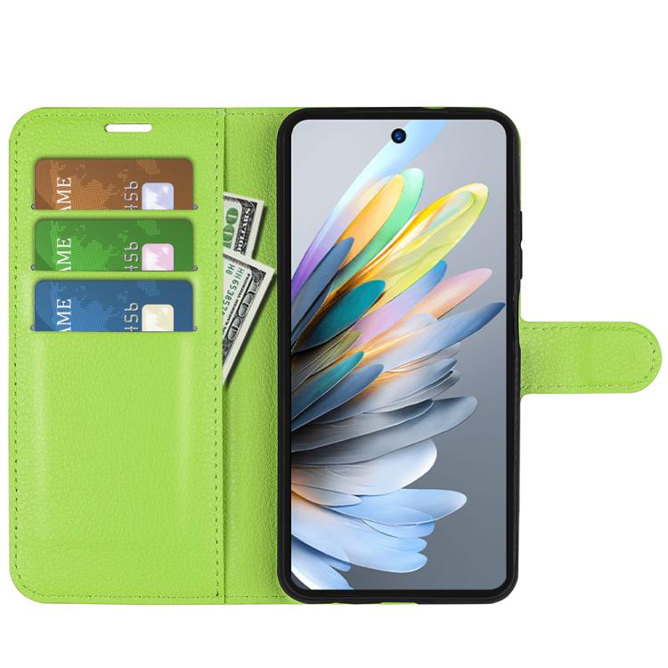For ZTE Blade A75 Litchi Texture Horizontal Flip Leather Phone Case with Holder