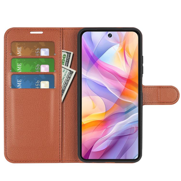 For ZTE Blade V70 Vita Litchi Texture Horizontal Flip Leather Phone Case with Holder