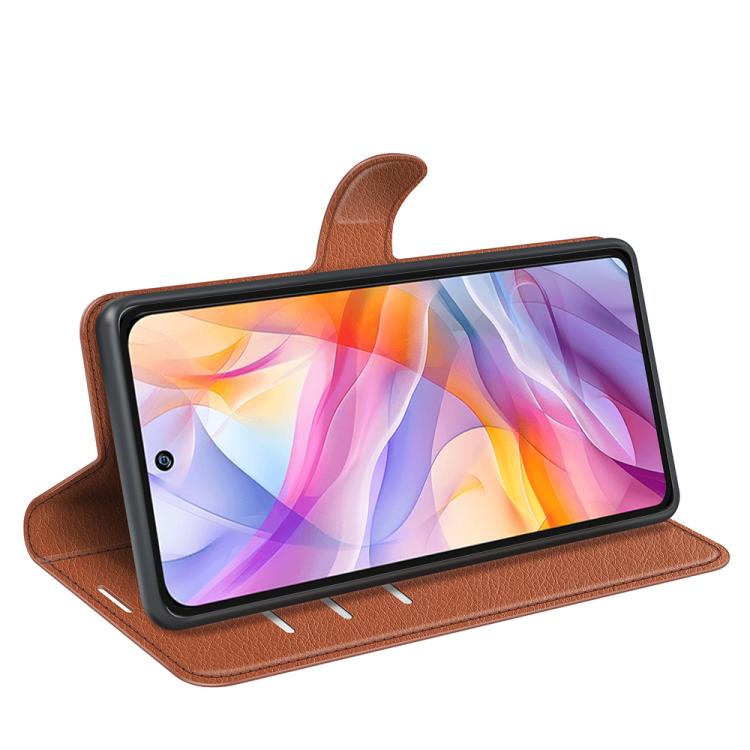 For ZTE Blade V70 Vita Litchi Texture Horizontal Flip Leather Phone Case with Holder
