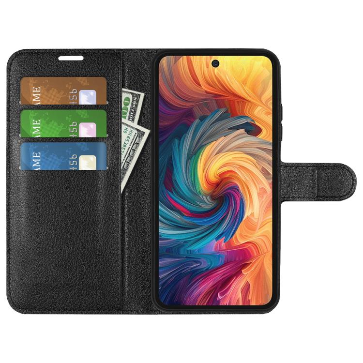 For ZTE Blade V70 Litchi Texture Horizontal Flip Leather Phone Case with Holder