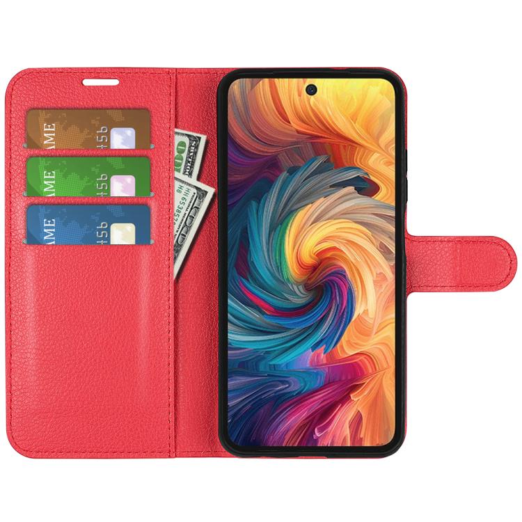 For ZTE Blade V70 Litchi Texture Horizontal Flip Leather Phone Case with Holder