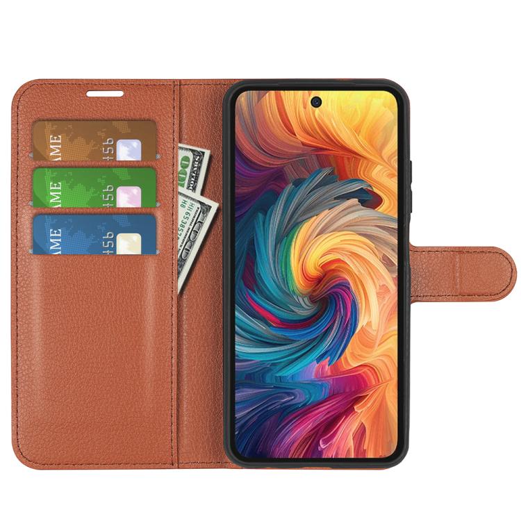 For ZTE Blade V70 Litchi Texture Horizontal Flip Leather Phone Case with Holder