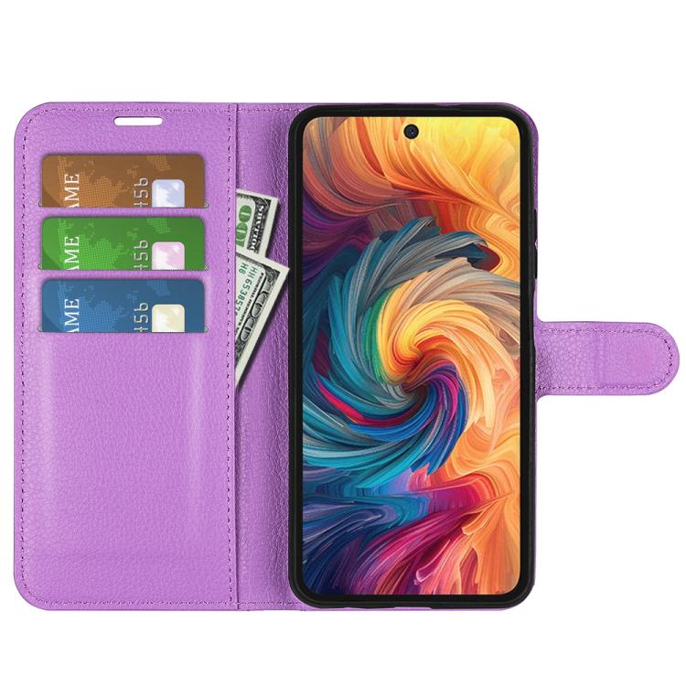 For ZTE Blade V70 Litchi Texture Horizontal Flip Leather Phone Case with Holder