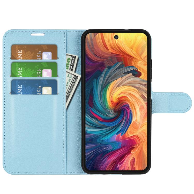 For ZTE Blade V70 Litchi Texture Horizontal Flip Leather Phone Case with Holder