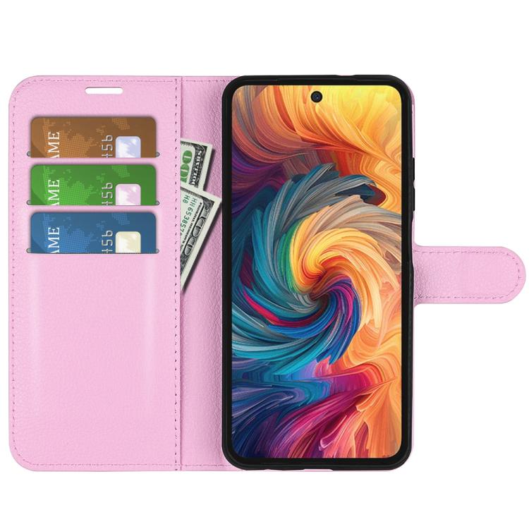 For ZTE Blade V70 Litchi Texture Horizontal Flip Leather Phone Case with Holder