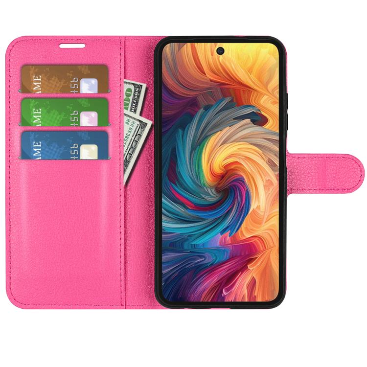 For ZTE Blade V70 Litchi Texture Horizontal Flip Leather Phone Case with Holder