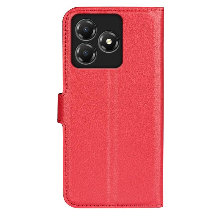 For ZTE Blade A36 Litchi Texture Horizontal Flip Leather Phone Case with Holder