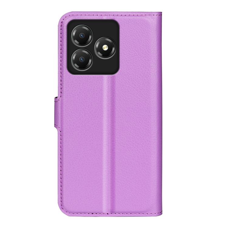 For ZTE Blade A36 Litchi Texture Horizontal Flip Leather Phone Case with Holder