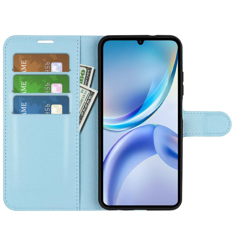 For ZTE Blade A36 Litchi Texture Horizontal Flip Leather Phone Case with Holder